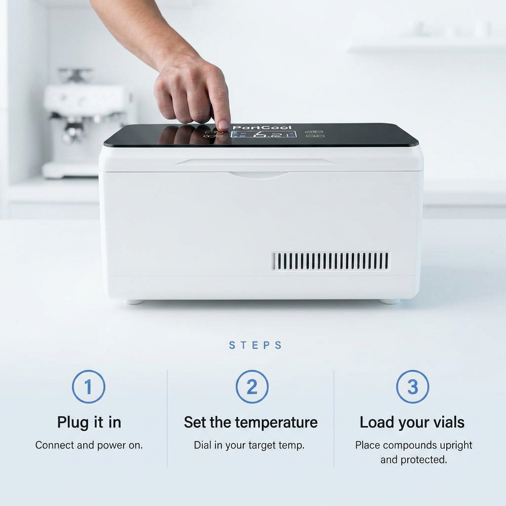 PeptiCool - Elektrische Peptide & Insuline Koeler met Touchscreen